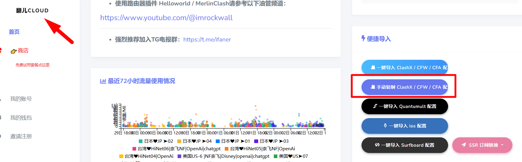复制Clash订阅